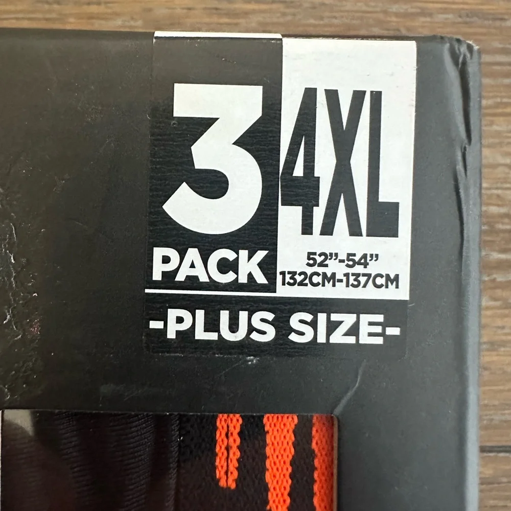 New Balance Men's Boxer Briefs - Black and Orange Size‎ 4XL New With Tags 3 Pack